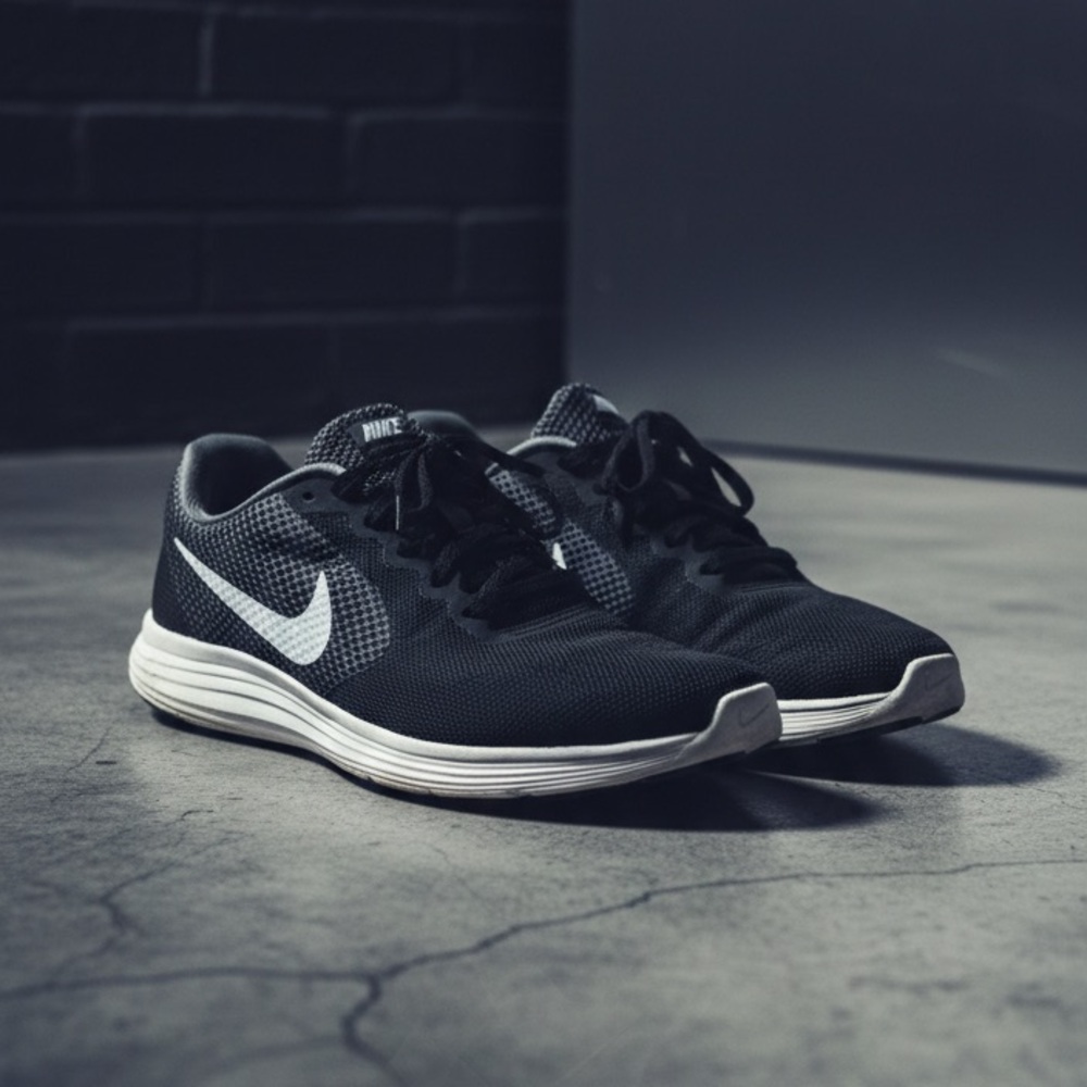 Nike black and white sneakers